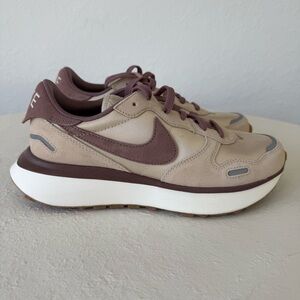 Nike Phoenix Waffle Custom Sneakers Womens 9 Beige Brown Mauve Platform NEW